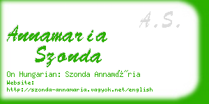 annamaria szonda business card